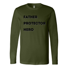 Load image into Gallery viewer, Father Protector Hero Long Sleeve Tee