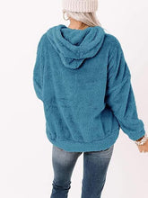 Load image into Gallery viewer, Drawstring Teddy Hoodie with Pocket