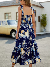 Load image into Gallery viewer, Floral Tie-Shoulder Sleeveless Dress