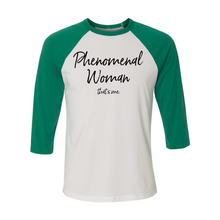 Load image into Gallery viewer, Phenomenal Woman Unisex Raglan T-Shirt