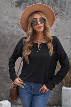 Load image into Gallery viewer, Button Up Drop Shoulder Top