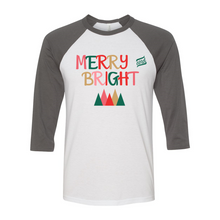 Load image into Gallery viewer, Merry & Bright Unisex Raglan T-Shirt