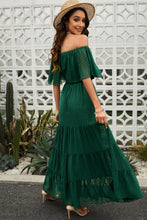 Load image into Gallery viewer, Swiss Dot Off-Shoulder Tiered Maxi Dress