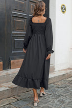 Load image into Gallery viewer, Smocked Ruffle Hem Flounce Sleeve Dress