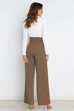 Load image into Gallery viewer, Tie Front Paperbag Wide Leg Pants