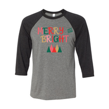 Load image into Gallery viewer, Merry & Bright Unisex Raglan T-Shirt
