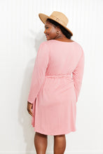 Load image into Gallery viewer, Plus Size Button Front Elastic Waist Long Sleeve Dress