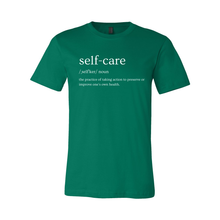 Load image into Gallery viewer, Self Care Definition (White Lettering) Tee