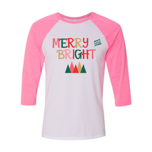 Load image into Gallery viewer, Merry & Bright Unisex Raglan T-Shirt