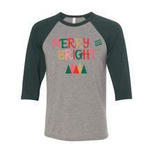 Load image into Gallery viewer, Merry & Bright Unisex Raglan T-Shirt