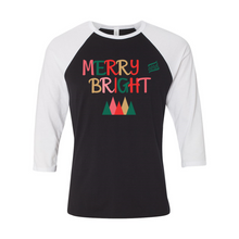 Load image into Gallery viewer, Merry & Bright Unisex Raglan T-Shirt