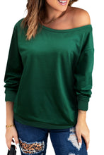Load image into Gallery viewer, Boat Neck Long Sleeve Sweatshirt