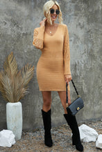 Load image into Gallery viewer, Lace Sleeve V-Neck Knit Dress