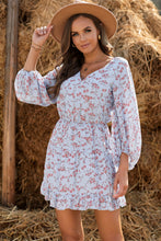 Load image into Gallery viewer, Floral Lantern Sleeves Tunic Dress
