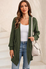 Load image into Gallery viewer, Cable-Knit Dropped Shoulder Cardigan