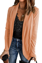 Load image into Gallery viewer, Long Sleeve Ribbed Hem Open Front Longline Cardigan