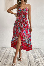 Load image into Gallery viewer, Bohemian Decorative Button Spaghetti Strap Dress