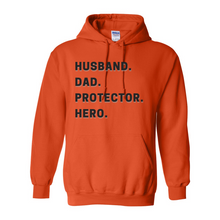 Load image into Gallery viewer, Husband Dad Protector Hero Hoodie