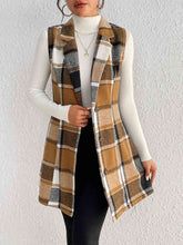 Load image into Gallery viewer, Plaid Lapel Collar Vest
