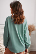 Load image into Gallery viewer, Button Detail Curved Hem Top
