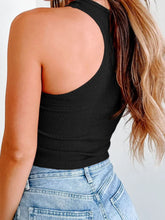 Load image into Gallery viewer, Ribbed Round Neck Cropped Tank