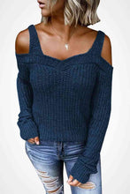 Load image into Gallery viewer, Long Sleeve Cold Shoulder Sweater