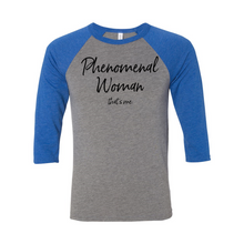 Load image into Gallery viewer, Phenomenal Woman Unisex Raglan T-Shirt