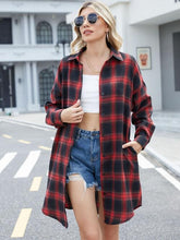 Load image into Gallery viewer, Plaid Button Up Collared Neck Shirt