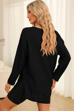 Load image into Gallery viewer, Waffle-Knit Round Neck Long Sleeve Sweatshirt