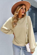 Load image into Gallery viewer, Dropped Shoulder Balloon Sleeve Sweatshirt