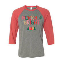 Load image into Gallery viewer, Merry & Bright Unisex Raglan T-Shirt