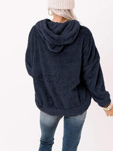 Load image into Gallery viewer, Drawstring Teddy Hoodie with Pocket