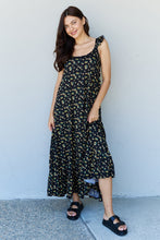 Load image into Gallery viewer, Doublju In The Garden Ruffle Floral Maxi Dress in Black Yellow Floral