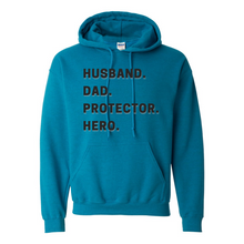 Load image into Gallery viewer, Husband Dad Protector Hero Hoodie