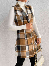 Load image into Gallery viewer, Plaid Lapel Collar Vest