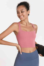 Load image into Gallery viewer, Crisscross Open Back Cropped Sports Cami