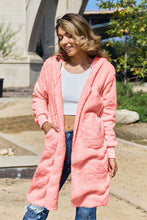 Load image into Gallery viewer, Double Take Full Size Hooded Teddy Bear Jacket with Thumbholes