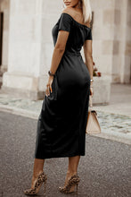 Load image into Gallery viewer, Off-Shoulder Short Sleeve Split Dress