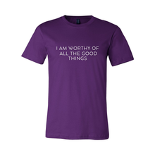 Load image into Gallery viewer, Worthy of All The Good Things Jersey Tee
