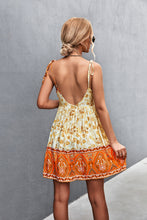 Load image into Gallery viewer, Bohemian Tie Shoulder Surplice Backless Dress