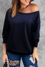Load image into Gallery viewer, Boat Neck Long Sleeve Sweatshirt