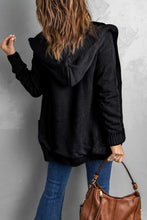 Load image into Gallery viewer, Button Front Hooded Cardigan with Pockets