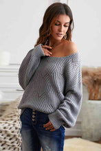 Load image into Gallery viewer, Scoop Neck Drop Shoulder Sweater