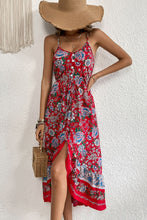 Load image into Gallery viewer, Bohemian Decorative Button Spaghetti Strap Dress