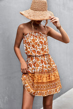Load image into Gallery viewer, Bohemian Frill Trim Strapless Dress