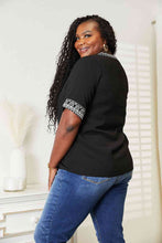 Load image into Gallery viewer, Double Take Embroidered Notched Neck Top