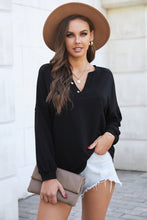 Load image into Gallery viewer, Button Detail Curved Hem Top