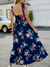 Load image into Gallery viewer, Floral Tie-Shoulder Sleeveless Dress