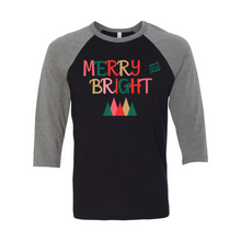Load image into Gallery viewer, Merry & Bright Unisex Raglan T-Shirt