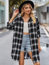 Load image into Gallery viewer, Plaid Button Up Collared Neck Shirt